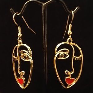 Abstract Face Earrings